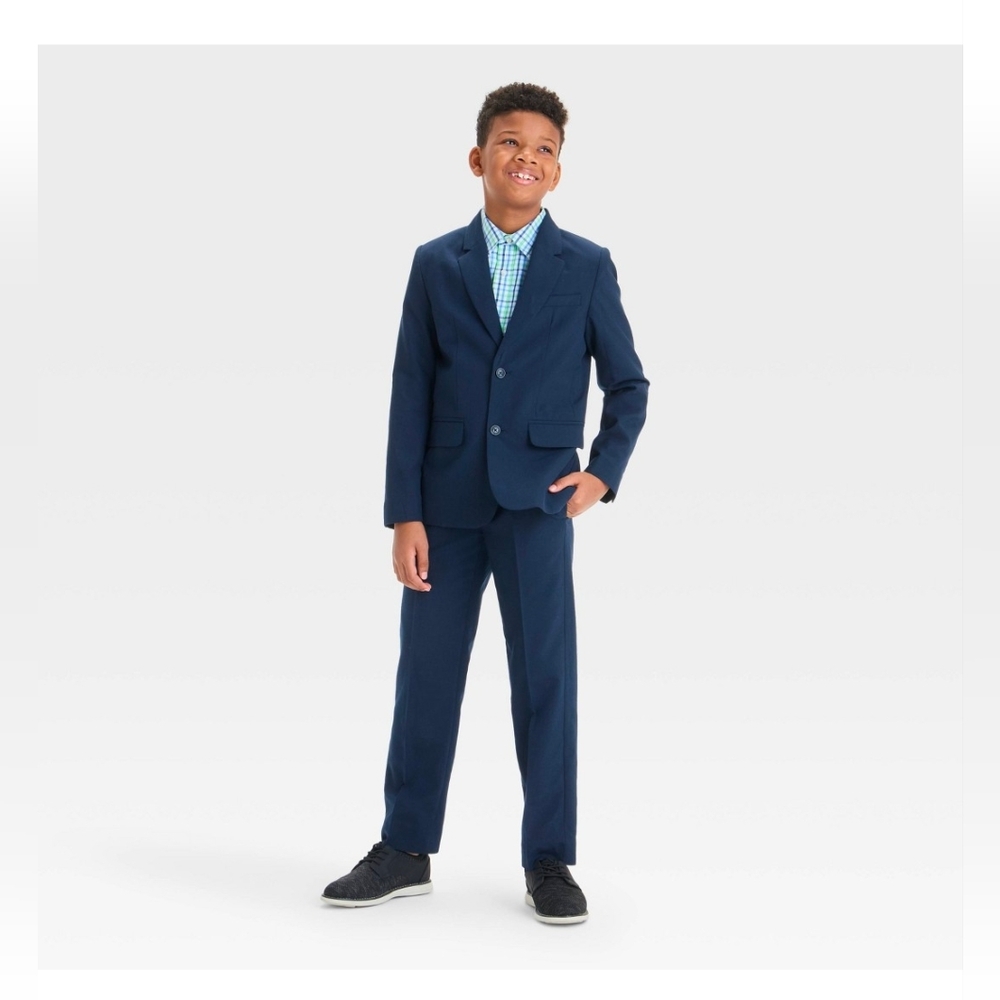 Navy Blue Boys' Suit Set